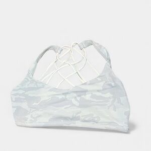 Lululemon White Camo Print Sports Bra Size 8